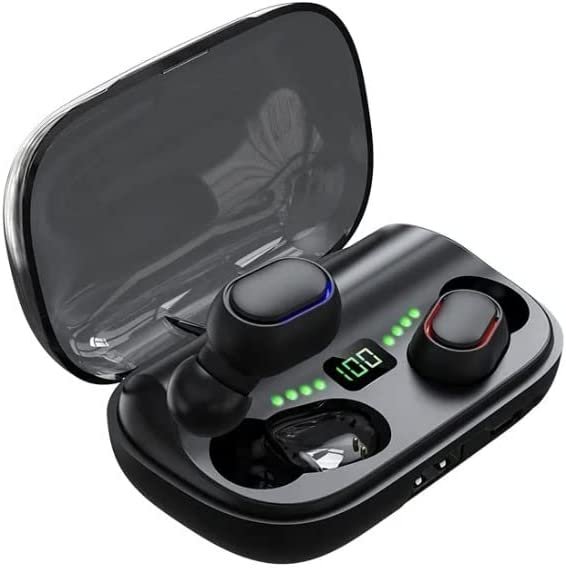 Sandokey TWS-T11 Led Display Earbuds Mini Earphone Waterproof Mobile Phone Power Bank 1800 MAH With Headphone, wirless 5.0 version