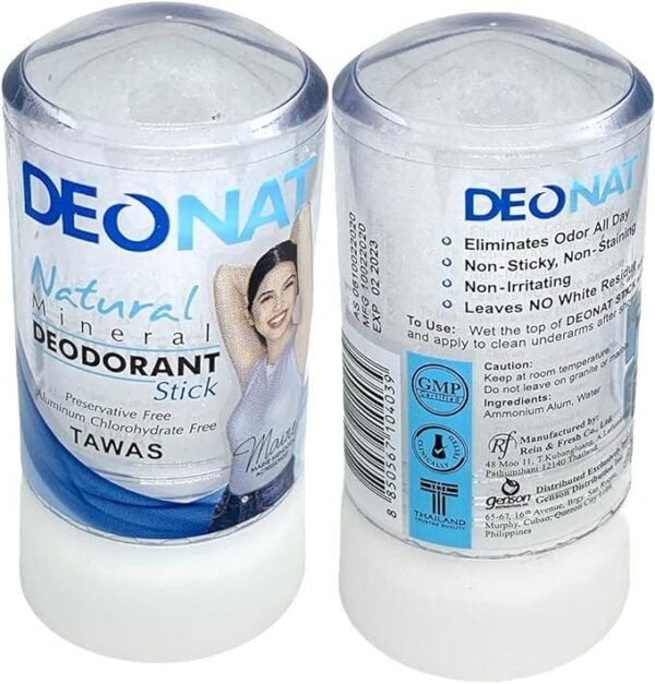 Deonat Natural Mineral Deodorant Stick 60g (Natural)