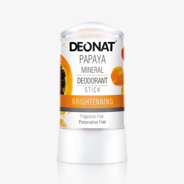 Deonat Papaya Mineral Deodorant Stick 60g - Anti Bacteira - Presrvative Free - Chlorohydrate free